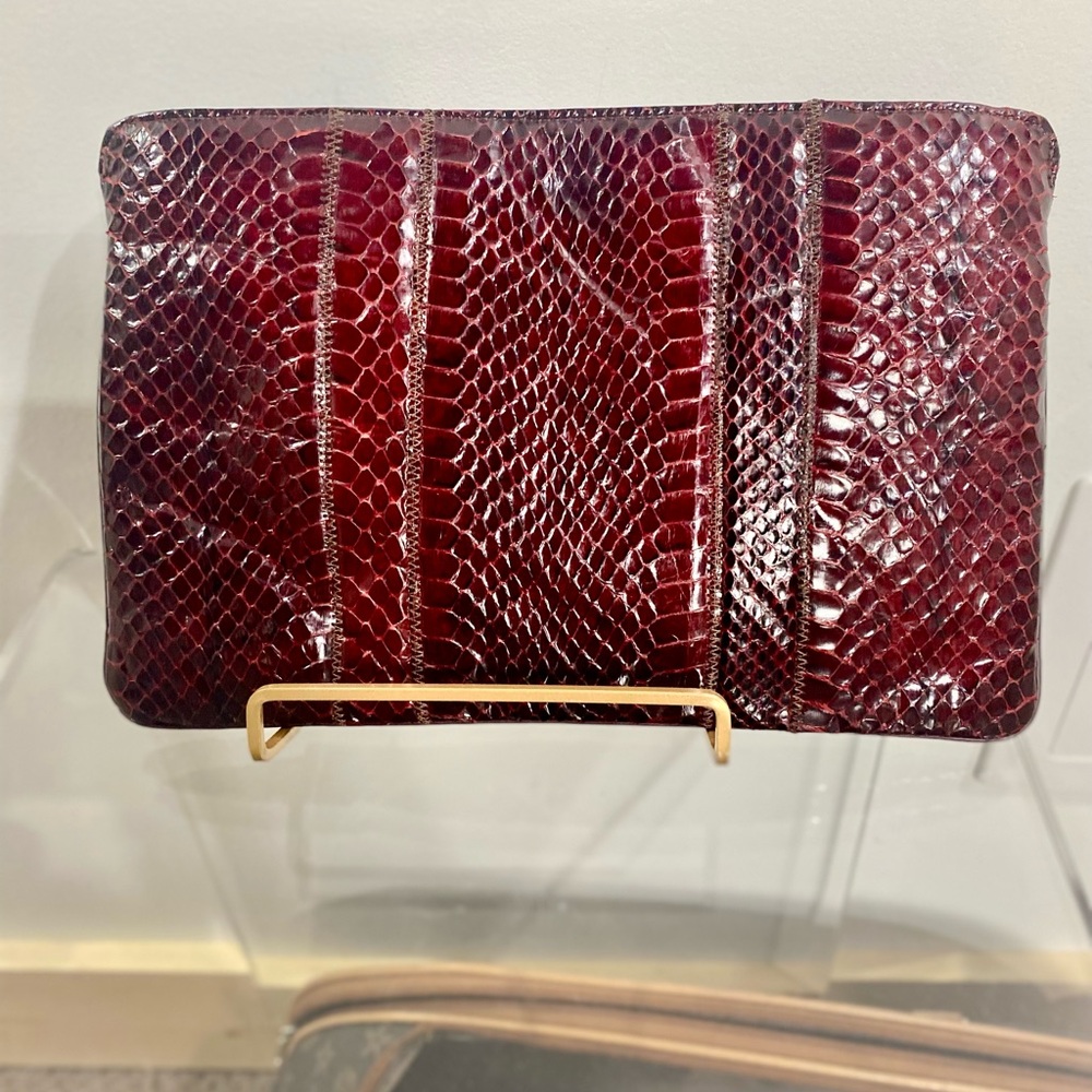 Authentic Python Burgundy Red Purple Brown Crossb… - image 1